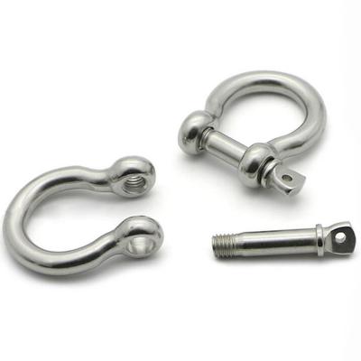 China 5mm Stainless Steel Bow Shackle for Paracord Bracelet Silver Plated Low Shipping Cost for sale