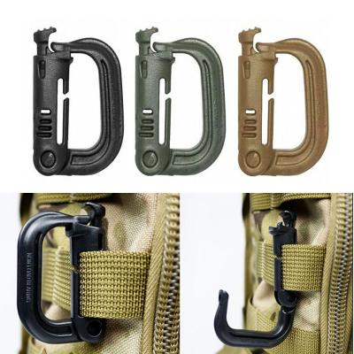 China D Shape Plastic Carabiner Must-Have Accessory for Molle Tactical Backpack for sale