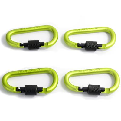 China 8cm Aluminum Spring Snap Hook Carabiner D Shape Clip for Package Gross Weight 0.025kg for sale