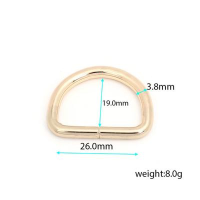 China US 20mm 25mm Gold Metal D Ring Buckle Bag Accessories with 30 Days Return Policy for sale