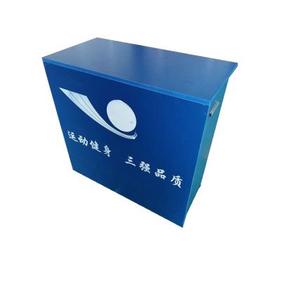 China Portable Installed Ping Pong Competition Referee Table Set Movable Blue Referee Table for sale