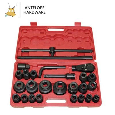 China HEX 21PCS 26PCS Phosphating Heavy Duty Socket Wrench Tool Box Socket Set for sale