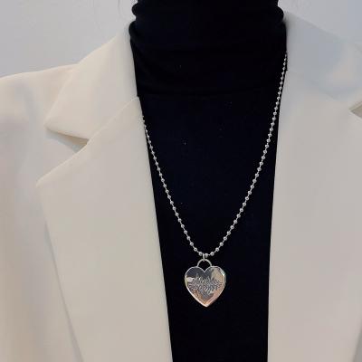 China High quality temperament hot selling elegant personality all Ecg love S925 fashion trend silver necklace for sale