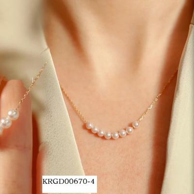 China High Quality 2023 New Design Customized High Quality 18Karat Gold Plated Pearl Drop Women Necklace for sale