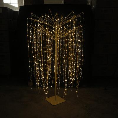 China Custom Warm White Christmas Tree Light 1.2m Holiday Decorative Willow Lighting Lights For Street Party Decoration for sale