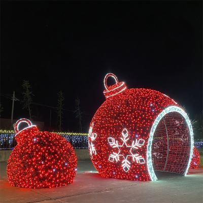 China Custom popular IP65 light tiktok RGB 3d Christmas tree illuminated giant arch ball lights for street party decorations for sale