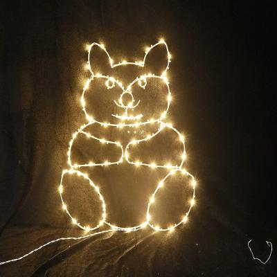 China Outdoor decoration 48cm led string bear ip44 light waterproof 2d sitting pendant light for outdoor garden pathway for sale