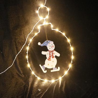 China Outdoor decoration 30cm led string snowman ip44 light waterproof 2d pendant light for outdoor garden pathway for sale