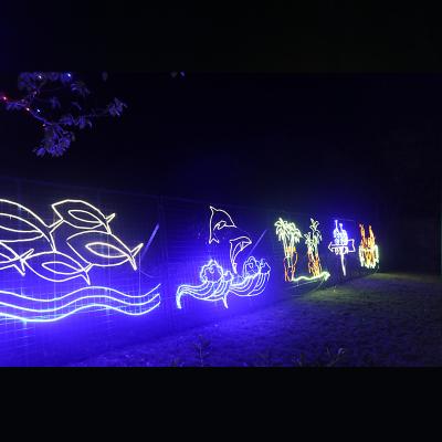 China IP65 2D Shape Neon Tube Decoration Light Wall Pattern Waterproof Customized Light For Street Park Customized Size for sale