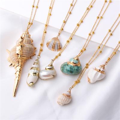 China 2019 BOHEMIA Pendant Lateefah Boho Shell Necklace Conch Seashell Necklace for Women Collier Femme Shell Porcelain Snail Summer Jewelry for sale