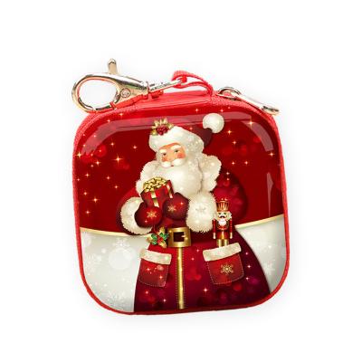 China Wholesale Hairpin Promotion Products Fashion Tinplate Christmas Gift Bags Custom Zipper Colorful Cute Mini Coin Purse for sale