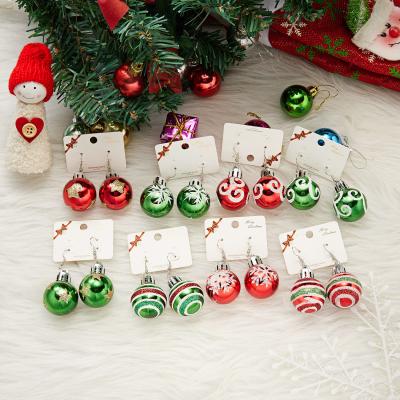 China Muti-shape Shangjie OEM Arete Resin Glitter Shining Colorful Christmas Gifts Jewelry Earring Christmas Ball Dangle Earrings for sale