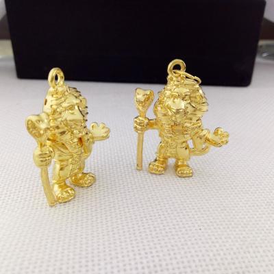 China Europe Gold Plated Custom 3d Metal Pendants , 3d Metal Charm for sale