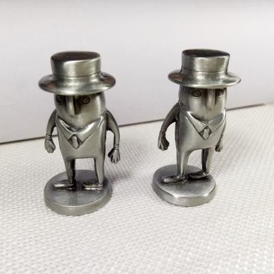 China Antique Europe Silver Alloy 3d Metal Sculpture Japan Cartoon Character Figure For Home Decoration for sale