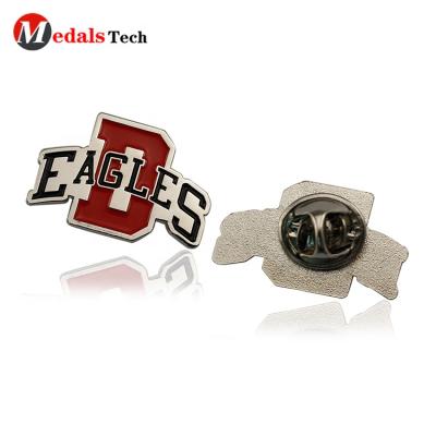 China Europe Custom Your Own Design Cheap Promotional Letter Shape Metal Lapel Pins for sale