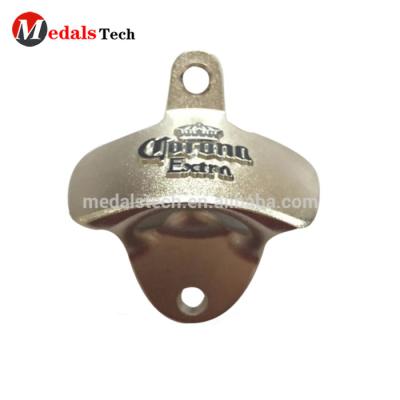 China Viable OEM Beer Bottle Opener Metal Hardware Promotional Gifts Brass Clad Wall Mount for sale