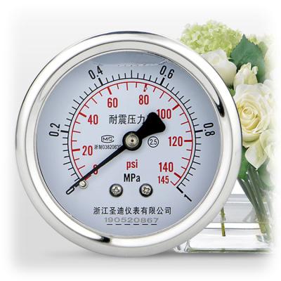 China Housing Stainless Steel Pressure Gauges60mm All Stainless Steel Threaded Bourdon Tube Connection Pressure Gauge for sale