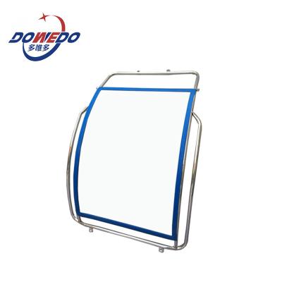 China Front passenger SS glass with frame and support for electric tricycle, rickshaw for sale