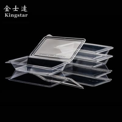 China new material transparent plastic food packaging container with lid biodegradable products for sale