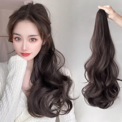 China Natural Wave Loved Long Ponytail Hair Ponytail Heat Resistant Synthetic Wig for sale