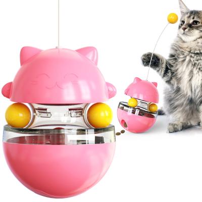 China Stocked Newcomers Tease Cat Toys Interactive Food Cat Stick Tumbler Shake Leaking for sale