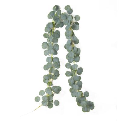 China Wholesale Artificial Eucalyptus Green Leaf Art Decor RTS Vine Eucalyptus Garland for Party Wedding Arch and Home Decor for sale