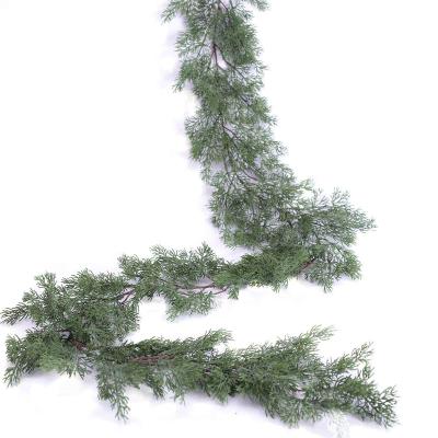 China PVC 180cm Artificial Pine and Cypress Branches Artificial Christmas Wreath with 72 Pine and Cypress for Christmas Decoration for sale