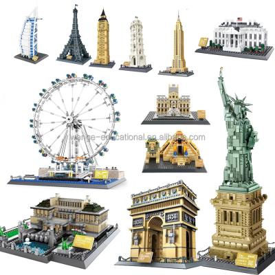 China Compatible legoing building Toy Wange Building Bricks Block Set Toy Statue of Liberty Architecture for sale