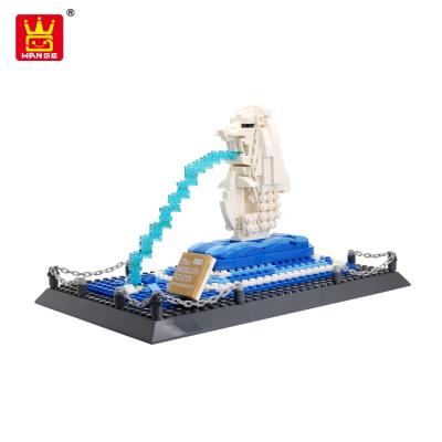 China Kids Learning Playing Plastic Singapore Merlion Statue Kids Birthday Other Building Blocks Diy Educational Toys Learning Sale for sale