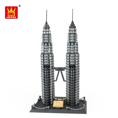 China Building Toy The Petronas Towers building block the legoing toy plastic maker building blocks toys for sale