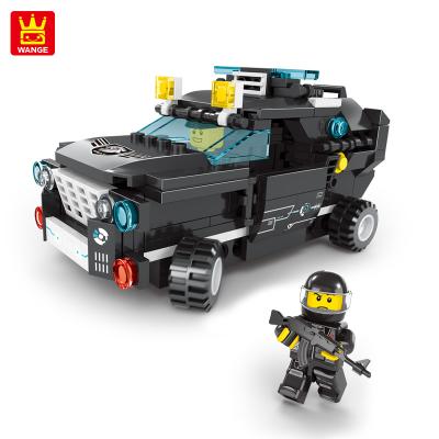 China The Construction Toy Wange No .2632 patrol car building block toys for children legoing the city smash team police for sale