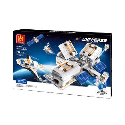 China Construction Toy Wange Plastic Construction Toys the space station block toy spaceship for sale