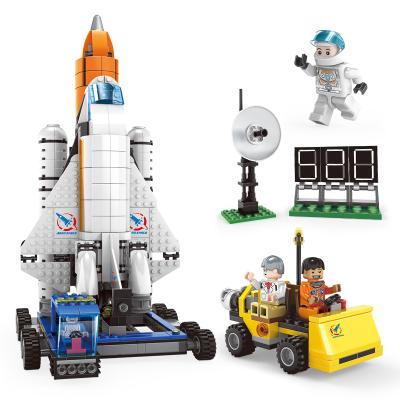 China Building Toy Wange building block plastic toys for children soar spaceship shuttle legoing launch base for sale