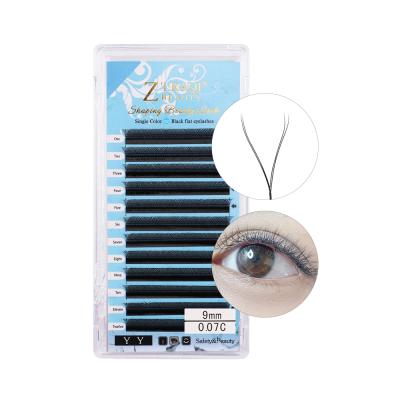 China Eyelash Extension Makeup Customize Logo Wholesale 3D/5D Real Mink Eyelashes Extension Korea Eyelash Extension for sale