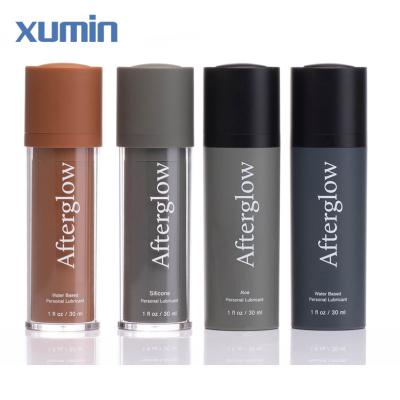 China Cosmetic Luxury Custom Brown Twist Pump Bottle 30ml ABS Rotary Pump Head Airless Amber Gray Plastic Body + PP/AS Bottle for sale