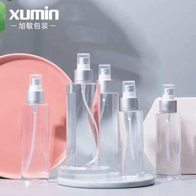 China 100ml 120ml 150ml 200ml 250ml plastic clear spary bottle of skin care cosmetic cosmetic packaging for sale