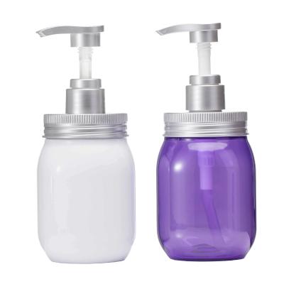 China BEAUTY PACKAGING Luxury Shower Gel Foam Pump Bottle 350ml Purple Lotion Bottle / Shampoo Bottle for sale