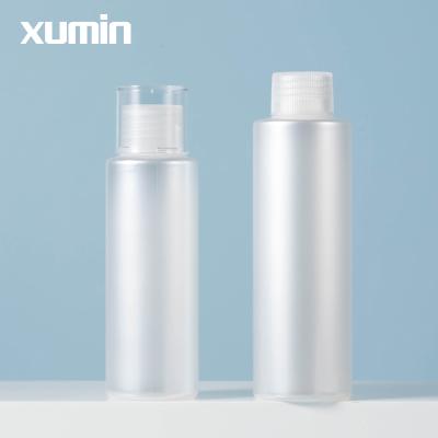 China 100ml 120ml 150ml Empty Cosmetic Luxury Plastic Cap Bottle White Plastic Bottles With Cap And Cover for sale