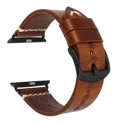 China MAIKES 45mm 41mm 44mm 42mm Leather Watch Band Replacement For Apple Watch Bands Amazon Hot Selling Watch Strap/Watchband for sale