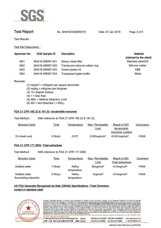 FDA - Eco Drinkware Industry and Trade Co., Ltd