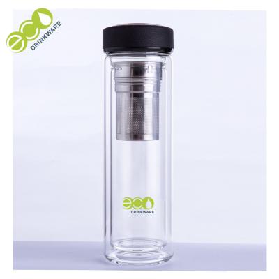 China Wholesale eco-life high quality voss glass water bottle with subber sleeve for sale