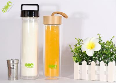 China Spill Proof  Glass Bottle Fruit Infuser Cool Design LFGB SGS Approved for sale