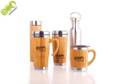 China Commercial BPA Free Bamboo Travel Tumbler With Handle GB8080 450ML/16OZ for sale