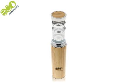 China Vacuum Flask Sports Bamboo Water Bottle Double Wall Height 24 Cm for sale