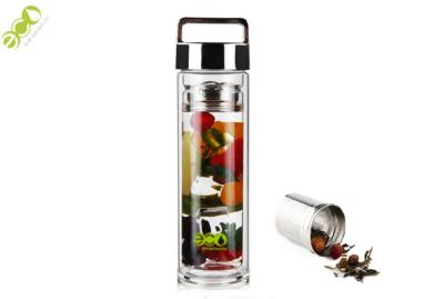 China Portable Beautiful Bamboo Tea Infuser Bottle / Bamboo Lid Water Bottle for sale