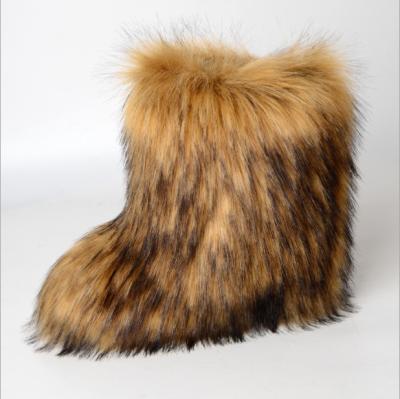 China Cushioning Warm Winter Raccoon Fur Cushioning In Fox Snow Boots for sale