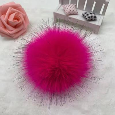 China Gift Fox hair ball imitated raccoon faux rabbit hair ball hair pom pom for sale