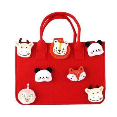 China Portable Felt Bag Fashion Shopping Bag Gift Bag Advertising Promotion Gift Storage Felt Bag New for sale