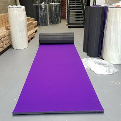 China Easy to roll up and unroll factory mat roll glued mat cheerleading mat for cheerleading training for sale