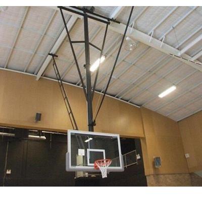 China Fiberglass Folding Basketball Backboard Electric Manual Ceiling Mounted Rack ROOF RACK BASKETBALL FOR SALE for sale